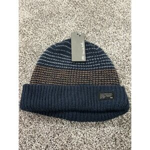 NWT Travis Mathew Striped Cap Mens Winter Golf‎ Beanie Hat Blue OSFM